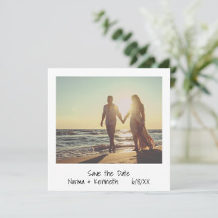 Moderne Retro-Instantfoto-Hochzeit Save The Date