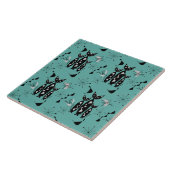 Moderne Retro-Katzen aus dem Mittelalter Niedliche Fliese (Seite)