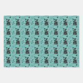 Moderne Retro-Katzen aus dem Mittelalter Niedliche Geschenkpapier Set (Vorderseite 3)