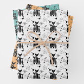 Moderne Retro-Katzen aus dem Mittelalter Niedliche Geschenkpapier Set (Beispiel)