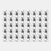 Moderne Retro-Katzen aus dem Mittelalter Niedliche Geschenkpapier Set (Vorderseite)