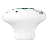 Moderne Retro-Katzen aus dem Mittelalter Niedliche Keramikknauf (Seitenansicht)