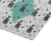 Moderne Retro-Katzen aus dem Mittelalter Niedliche Schneidebrett (Ecke)