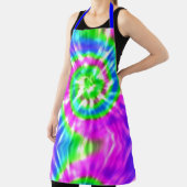 Moderne Retro-Krawatte in Rosa Türkis Blau Schürze (InSitu)