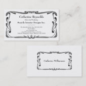 Moderne Retro Kunst-Deko-Rolle-Grenzeinfaches Visitenkarte (Vorne/Hinten)