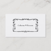 Moderne Retro Kunst-Deko-Rolle-Grenzeinfaches Visitenkarte (Rückseite)