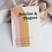 Moderne Retro-Lässige Hochzeit der 70er Jahre Einladung