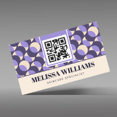 Moderne Retro Lavendel Geometrisch Terminkarte