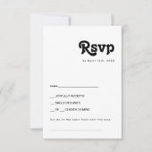 Moderne Retro Letter Song Request RSVP Card (Vorderseite)