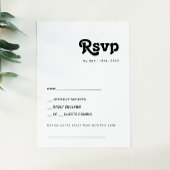 Moderne Retro Letter Song Request RSVP Card Karte