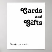 Moderne Retro-Lettering-Karten und Geschenke Schil Poster (Vorne)