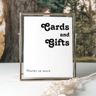 Moderne Retro-Lettering-Karten und Geschenke Schil Poster