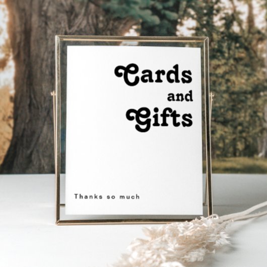 Moderne Retro-Lettering-Karten und Geschenke Schil Poster