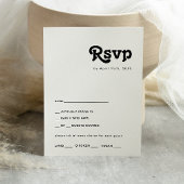 Moderne Retro Lettering Menü RSVP Card