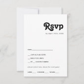 Moderne Retro Lettering Menü RSVP Card Karte (Vorderseite)