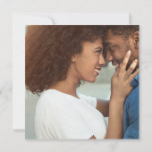 Moderne Retro Lettering Square Foto Hochzeit Einladung (Rückseite)