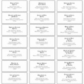 Moderne Retro Lettering Wedding Guest Address Aufkleber (Vorderseite)