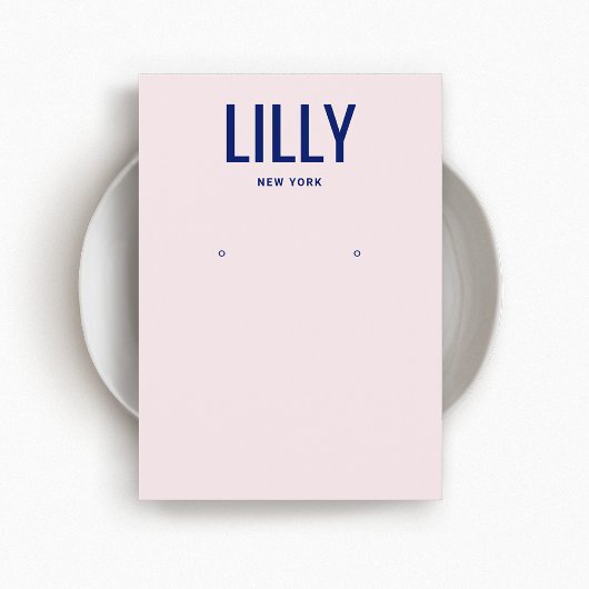 Moderne Retro-Lichtrosa-Ohrensichtkarte