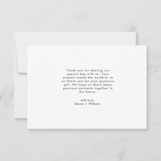 Moderne Retro-Liebe und dank Hochzeitsszenario Fot Dankeskarte (Rückseite)