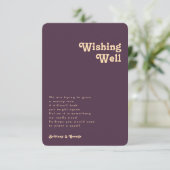 Moderne Retro Lila Wunschgerüste Begleitkarte (Stehend Vorderseite)