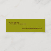 Moderne Retro MiniCard Mini Visitenkarte (Rückseite)