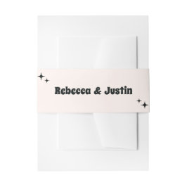 Moderne Retro-Minimalistische Hochzeit Einladungsbanderole