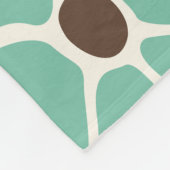 Moderne Retro Mod floral Mitte des Jahrhunderts Fleecedecke (Ecke)