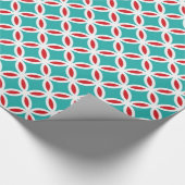 Moderne Retro-Mod-Overlapping-Kreise aus dem Mitte Geschenkpapier (Ecke)