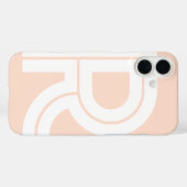 Moderne Retro Monogram, erste zeitgenössische Nied Case-Mate iPhone Hülle (Rückseite (Horizontal))