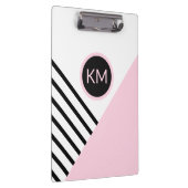 Moderne Retro Monogram Geometric Pop Art Klemmbrett (Rechts)