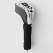 Moderne Retro Monogram Initials Golf Clubs Golf Headcover (angewinkelt)