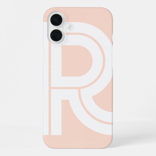 Moderne Retro-Monogramm-Initiale Zeitgenössisch Sü iPhone Hülle (Rückseite)