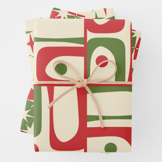 Moderne Retro-Muster des Mittelalters Geschenkpapier Set (Beispiel)