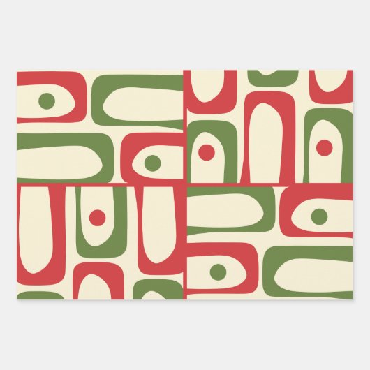 Moderne Retro-Muster des Mittelalters Geschenkpapier Set (Vorderseite)