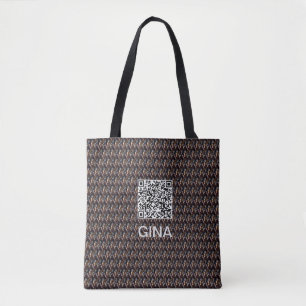 Moderne Retro-Muster Personalisieren Tasche