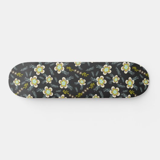 Moderne Retro-Niedliche Blumenmädchen Skateboard (Horizontal)