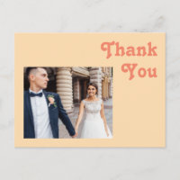 Moderne Retro Orange Cream Foto Hochzeit Vielen Da