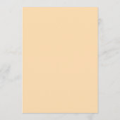 Moderne Retro Orange Cream Wedeling Well Card Hinweiskarte (Rückseite)