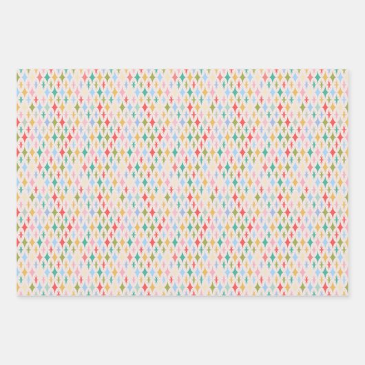 Moderne Retro-Palmfedern aus dem Mittelalter Geschenkpapier Set (Vorderseite)