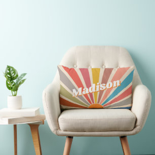 Moderne Retro-Personalisierte-Namen-Spaß-Vintage-R Lendenkissen