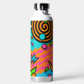 Moderne Retro-Pop Kunst Trinkflasche (links)