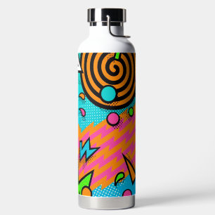 Moderne Retro-Pop Kunst Trinkflasche