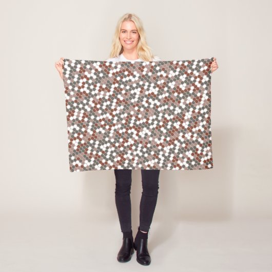 Moderne Retro-Punkte-Muster Fleecedecke (Beispiel)