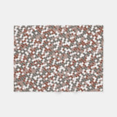 Moderne Retro-Punkte-Muster Fleecedecke (Vorderseite (Horizontal))