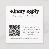 Moderne Retro-QR-UAWG Square-Einsteckkarte Quadratische Visitenkarte (Vorderseite)