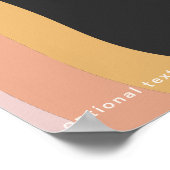 Moderne Retro Rainbow Dark Cards und Geschenke nac Poster (Ecke)