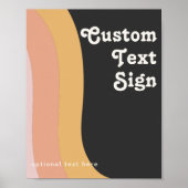 Moderne Retro Rainbow Dark Cards und Geschenke nac Poster (Vorne)