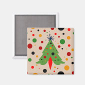 Moderne Retro-Rakete des Mittelalters Magnet (Vorderseite/Rückseite)