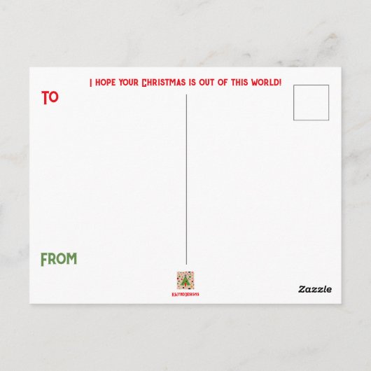 Moderne Retro-Rakete des Mittelalters Postkarte (Rückseite)