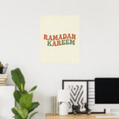 Moderne Retro-Ramadan-Kareem-Wandkunst Boho Islam Poster (Heimbüro)